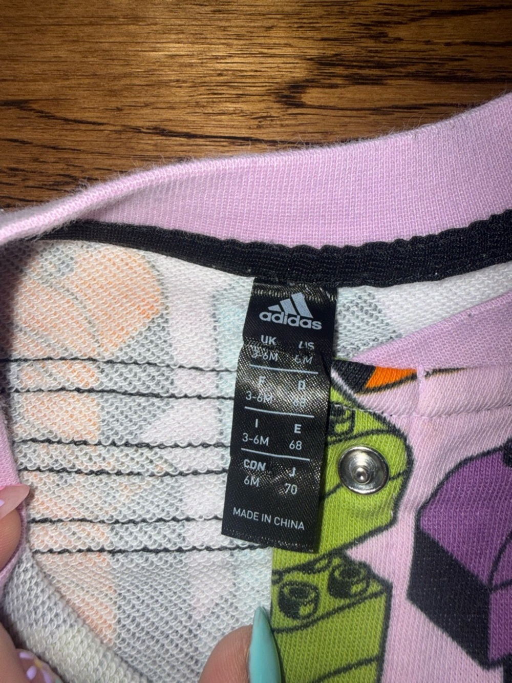 Adidas Legos Snap Baby Outfit Size 6 Month - Picture 2 of 4